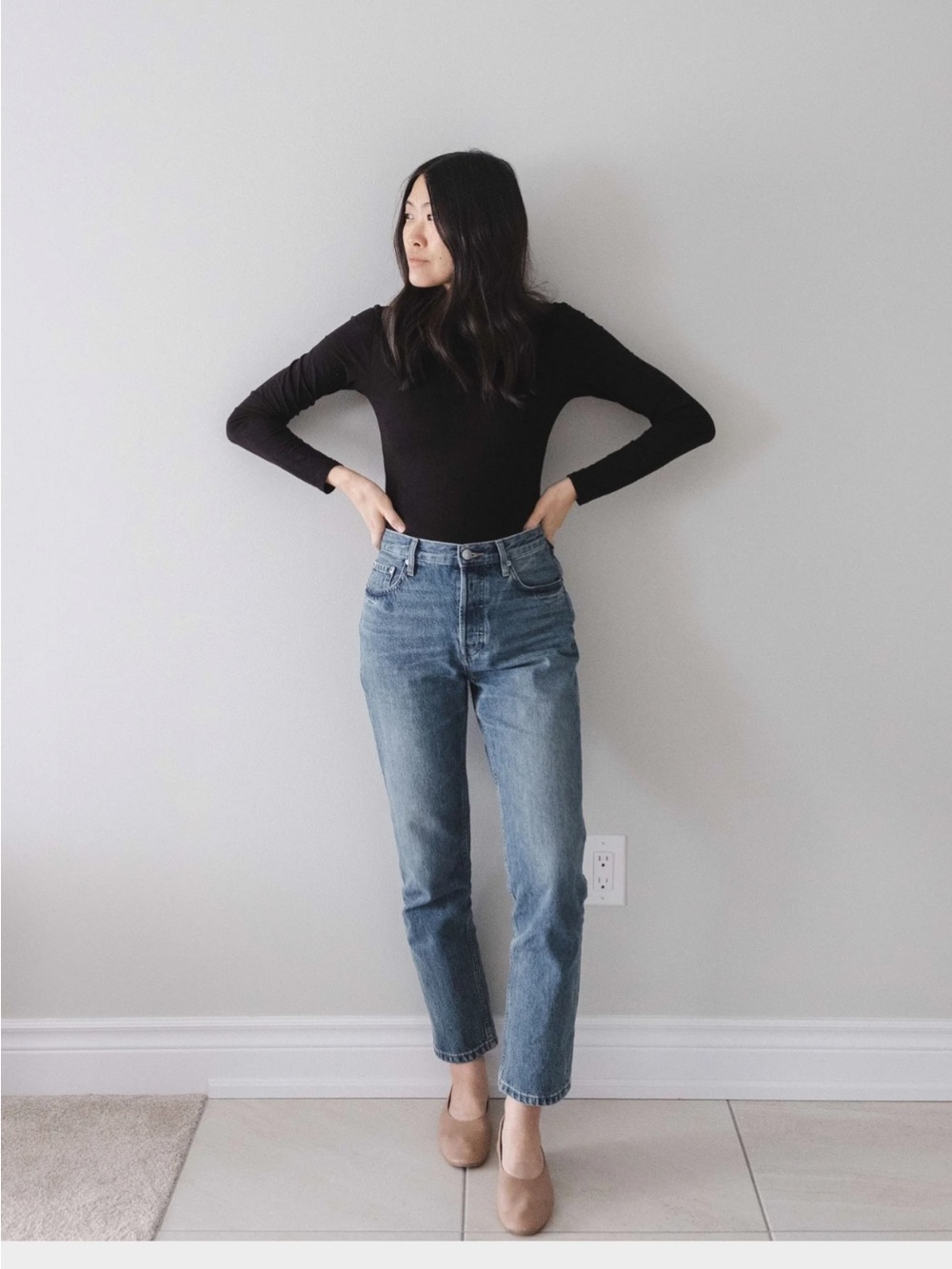 Everlane cheeky 90s Straight-Leg Jeans in Light Blue